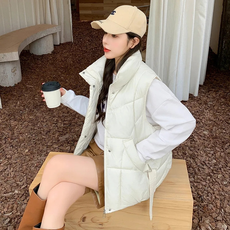 2024 한국 여성 겨울 패딩 민소매 조끼, 따뜻한 면 - Puffer Vest Padded 리뷰 및 가격