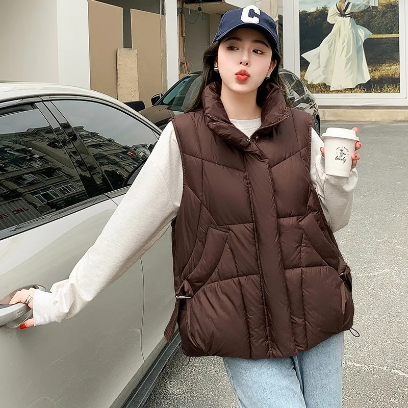 2024 한국 여성 겨울 패딩 민소매 조끼, 따뜻한 면 - Puffer Vest Padded 리뷰 및 가격