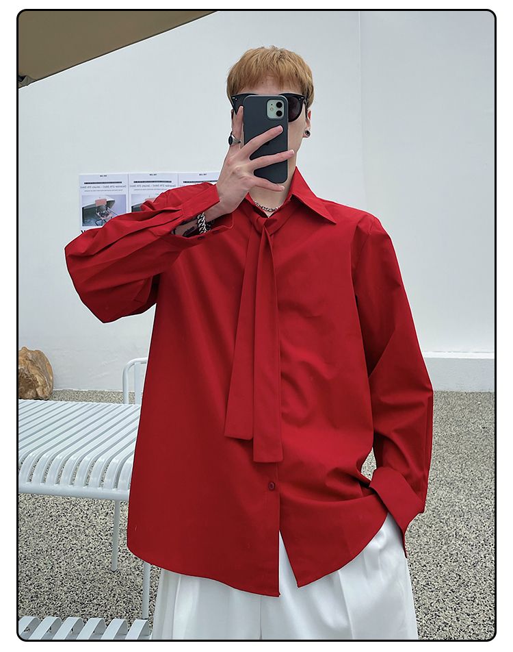 남성용 긴팔 셔츠, 한국 루즈한 작은 향기 스타일 재킷 - Street Fashion Hong Kong 리뷰 및 가격