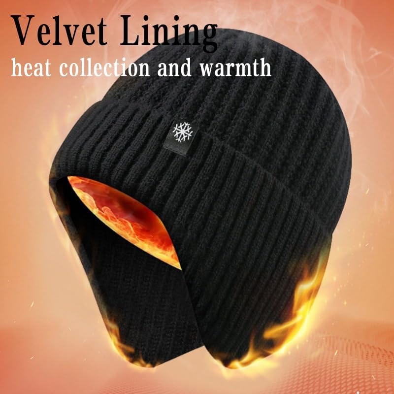 남성용 겨울 니트 모자 플러시 보온성 피크 캡 야외 귀 - Street Fashion Gloves 리뷰 및 가격
