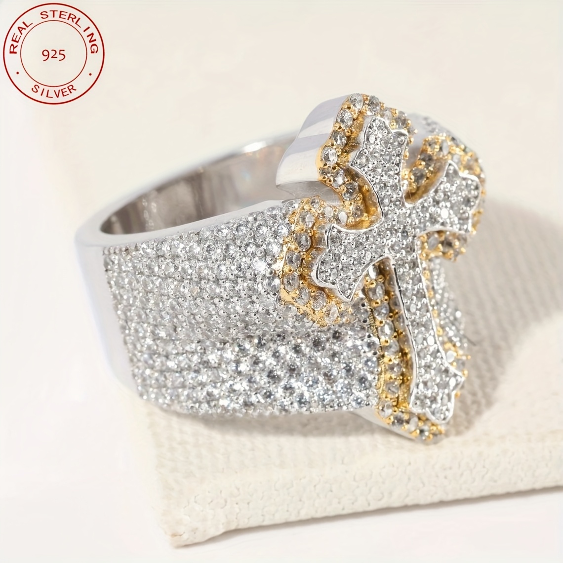 2025 신상품 아이스드 아웃 크로스 링 힙합 버스트다 - Street Fashion Rings 리뷰 및 가격