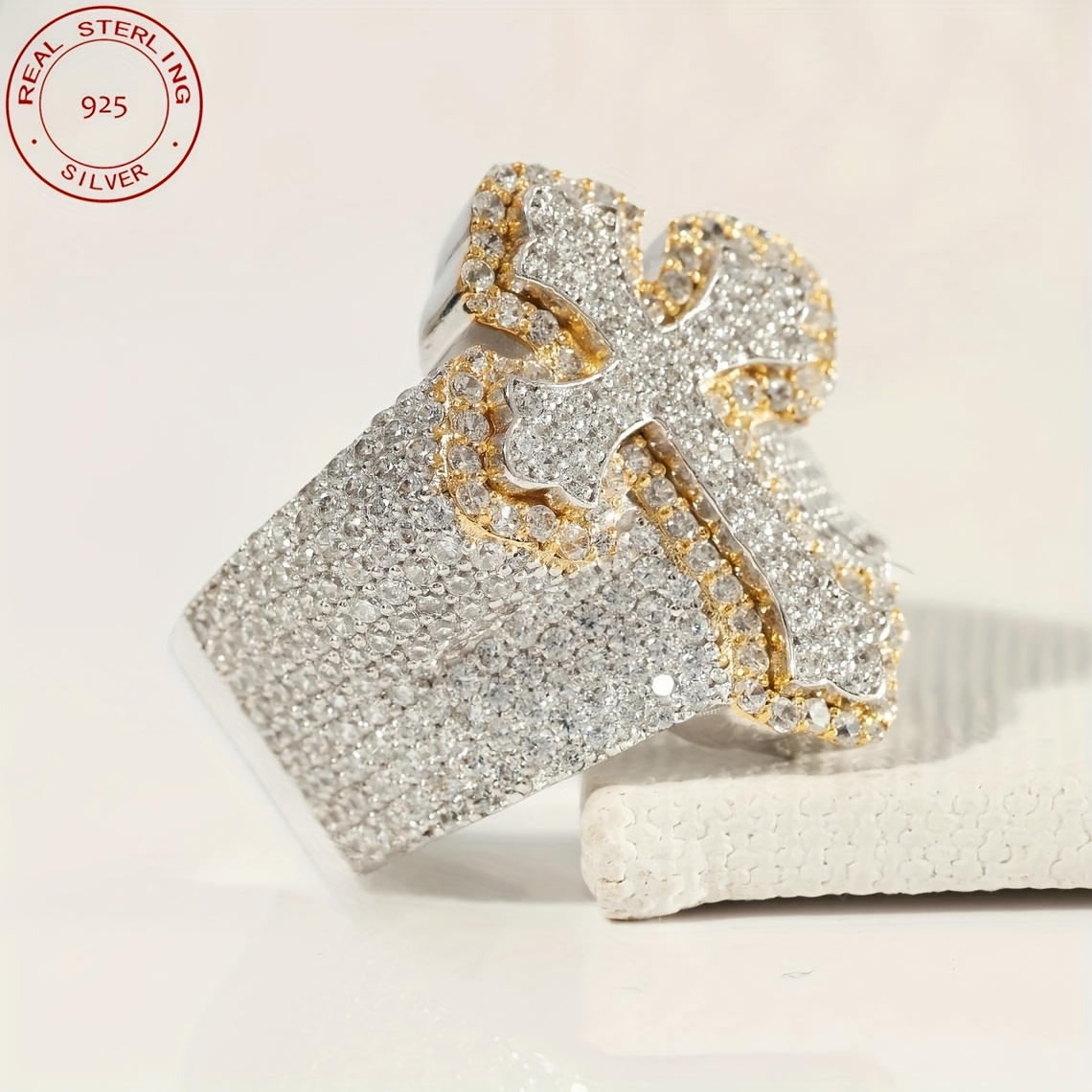 2025 신상품 아이스드 아웃 크로스 링 힙합 버스트다 - Street Fashion Rings 리뷰 및 가격