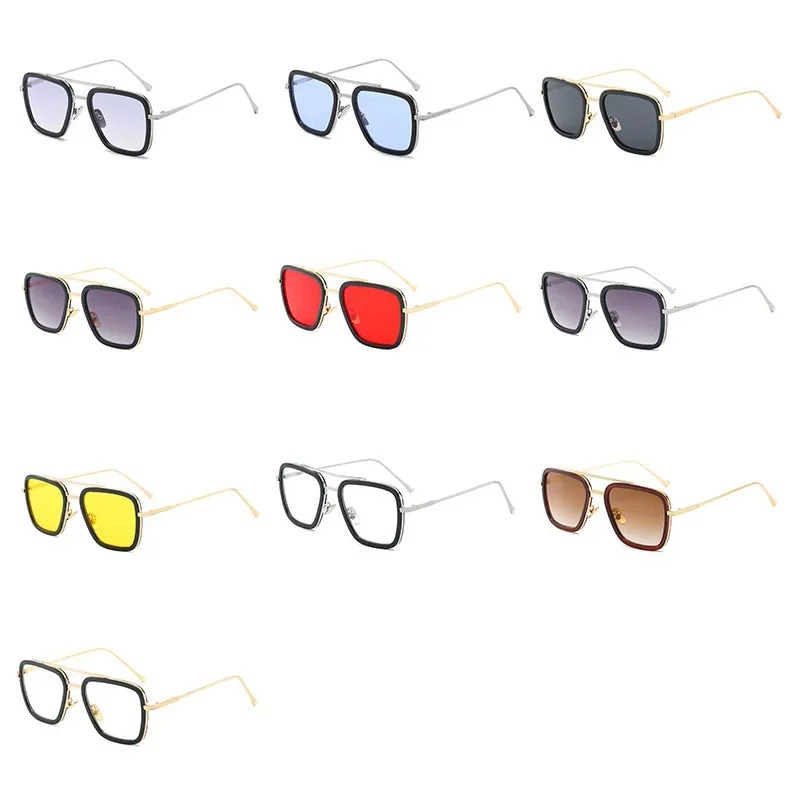 스팀펑크 토니 스타크 선글라스 남녀 패션 사각 드라이빙 - Street Fashion Glasses 리뷰 및 가격