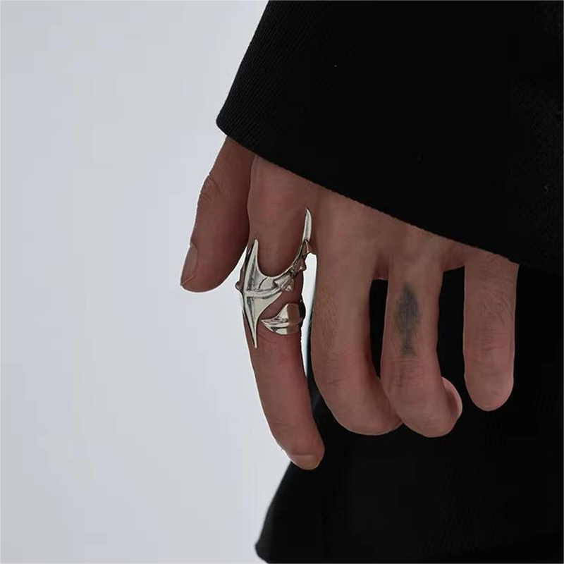 사이버펑크 외계인 불규칙 반지 유니섹스 힙합 과장된 오 - Street Fashion Rings 리뷰 및 가격