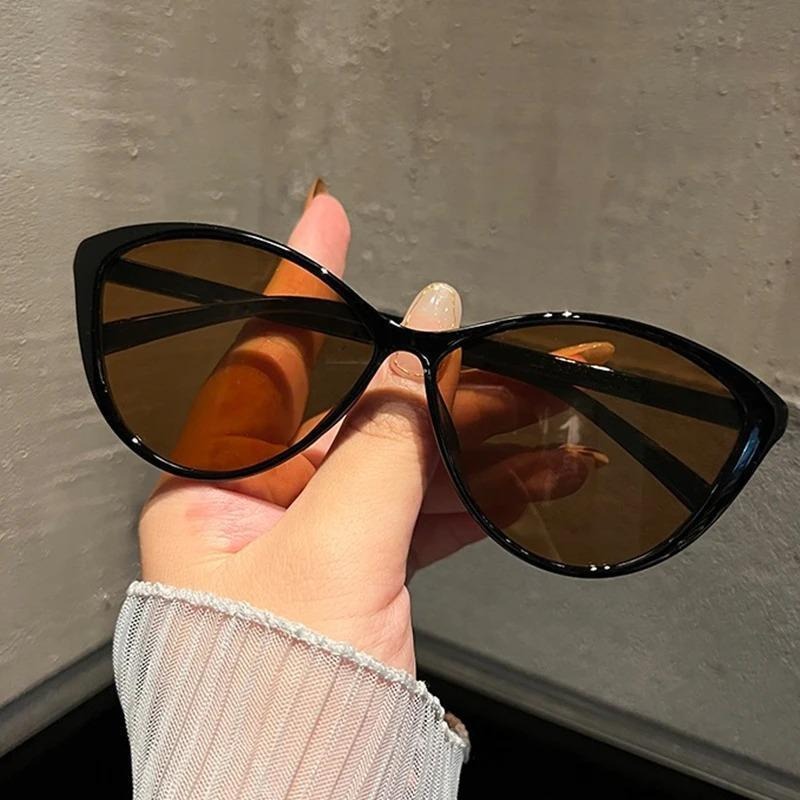 1Pc 레트로 프레임 고양이 눈 선글라스 여성 트렌디  - Street Fashion Glasses 리뷰 및 가격